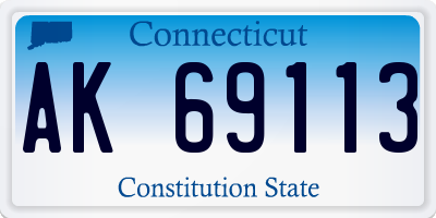 CT license plate AK69113