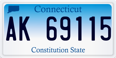 CT license plate AK69115