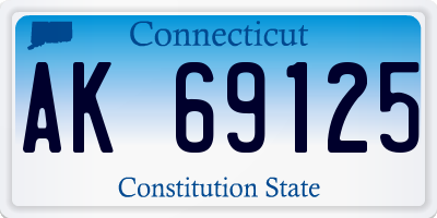 CT license plate AK69125