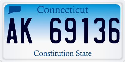 CT license plate AK69136