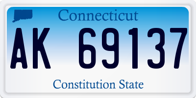 CT license plate AK69137
