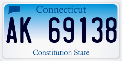 CT license plate AK69138