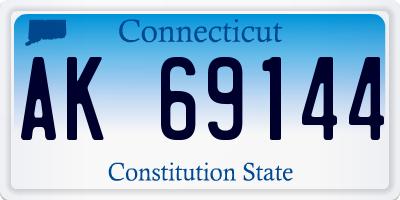 CT license plate AK69144