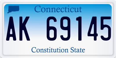 CT license plate AK69145