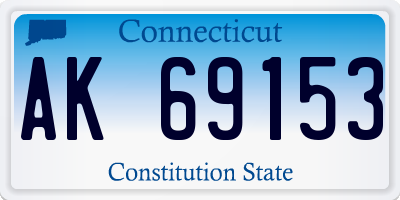 CT license plate AK69153