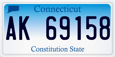 CT license plate AK69158