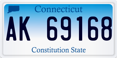 CT license plate AK69168