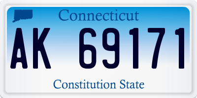 CT license plate AK69171
