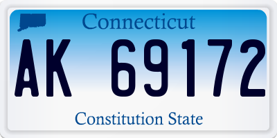 CT license plate AK69172