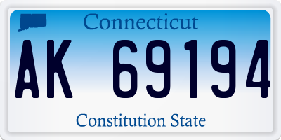 CT license plate AK69194