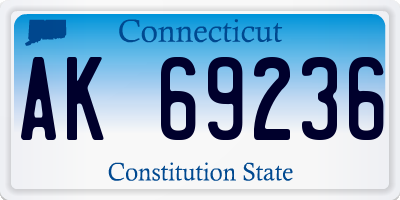 CT license plate AK69236