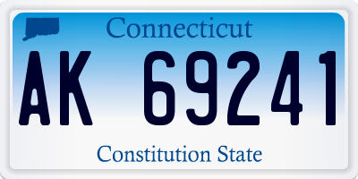 CT license plate AK69241