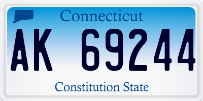 CT license plate AK69244