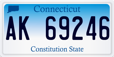 CT license plate AK69246