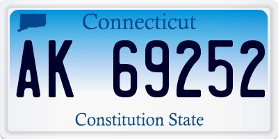 CT license plate AK69252