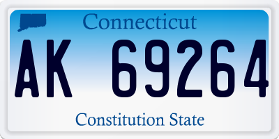 CT license plate AK69264