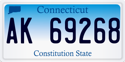 CT license plate AK69268