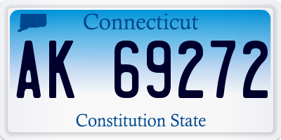 CT license plate AK69272
