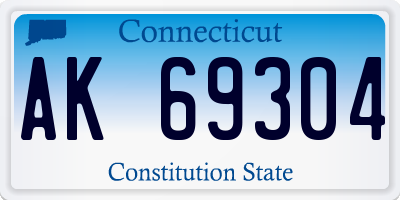 CT license plate AK69304