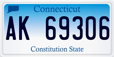 CT license plate AK69306