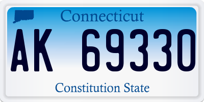 CT license plate AK69330