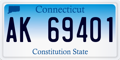 CT license plate AK69401