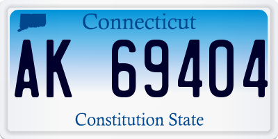CT license plate AK69404