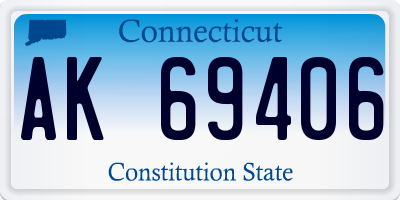 CT license plate AK69406