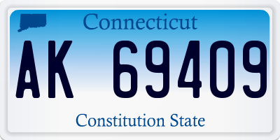 CT license plate AK69409