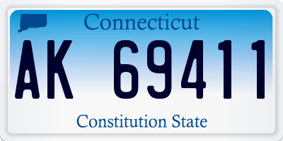 CT license plate AK69411