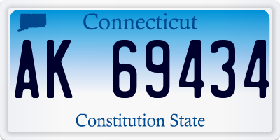CT license plate AK69434