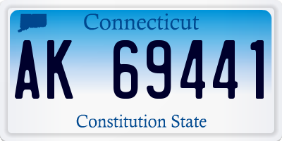 CT license plate AK69441