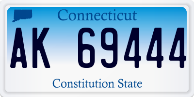 CT license plate AK69444