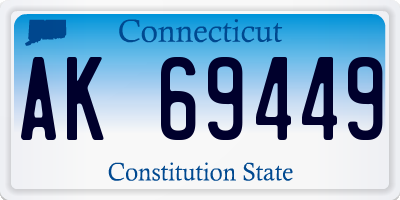 CT license plate AK69449