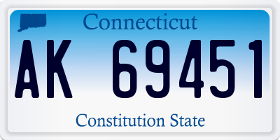 CT license plate AK69451