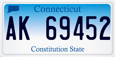 CT license plate AK69452