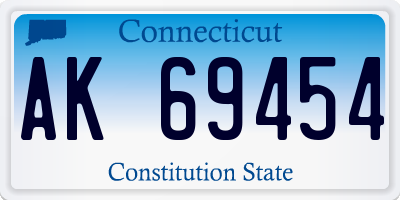 CT license plate AK69454