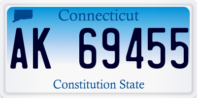 CT license plate AK69455