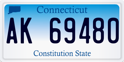 CT license plate AK69480