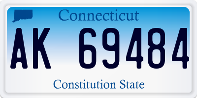 CT license plate AK69484