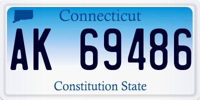 CT license plate AK69486