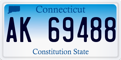 CT license plate AK69488