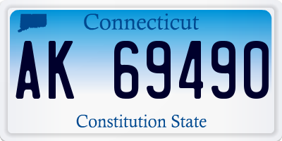 CT license plate AK69490