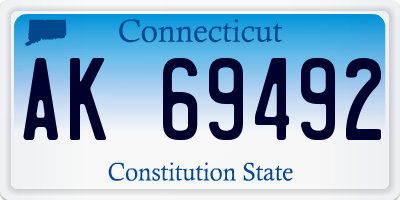 CT license plate AK69492