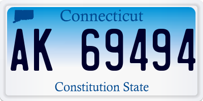 CT license plate AK69494