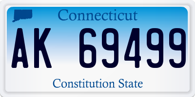 CT license plate AK69499