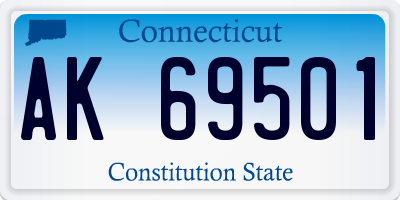 CT license plate AK69501