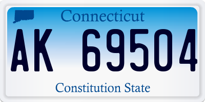 CT license plate AK69504