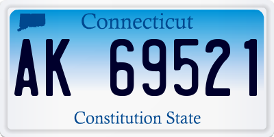 CT license plate AK69521