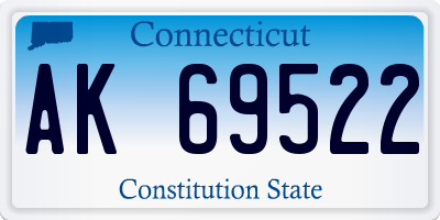CT license plate AK69522